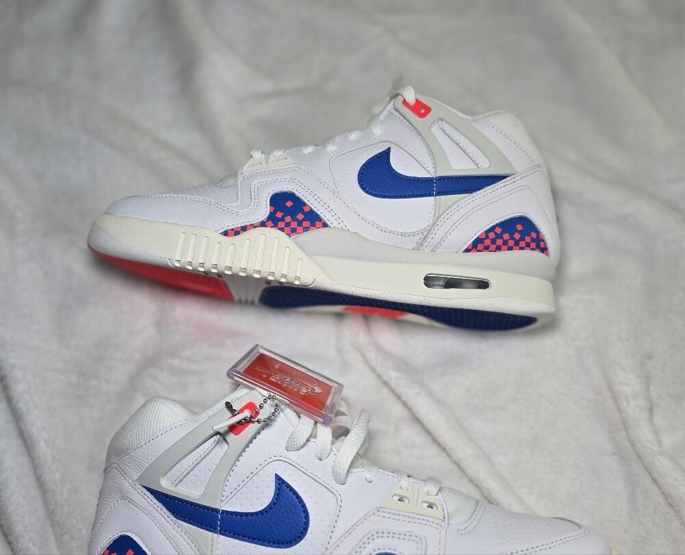 Nike Air Tech Challenge 2 Pixel Court Agassi White FZ9033-102 Mens Size 11 New - Picture 2 of 5